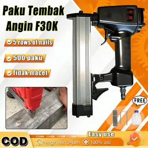 MESIN PAKU TEMBAK ANGIN / STAPLES AIR NAILER Pneumatic Nailer F30 Mesin Paku Tembak F30k Air Nail Gun Nailer Alat Paku Alat Paku Tembak Angin Air Brad Nailer Paku I Paku Lurus F30 30MM Kapasitas besar gratis paket alat 100% asli Tidak macet