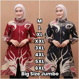 Tunik Akar NAnas Batik Wanita Big Size Ukuran Besar Bisa Seragam
