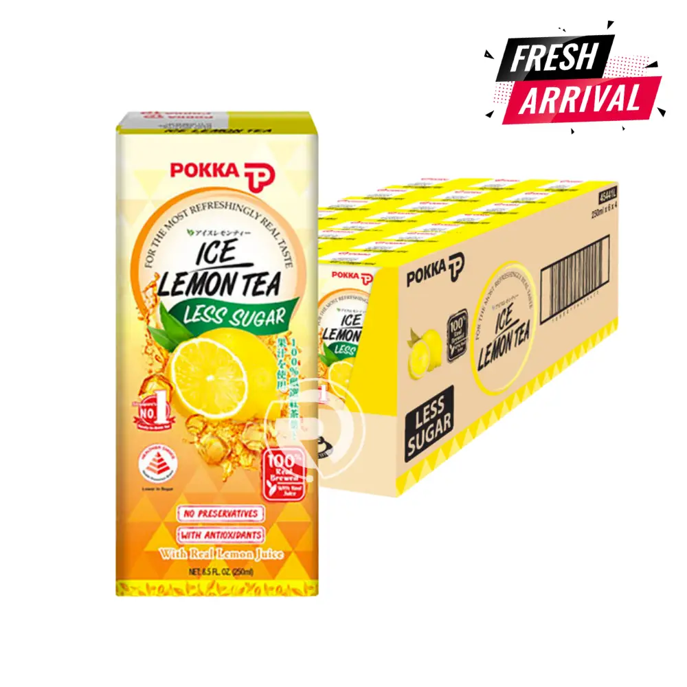 Pokka Ice Lemon Tea LESS SUGAR Packet (250ml x 24 Packets)