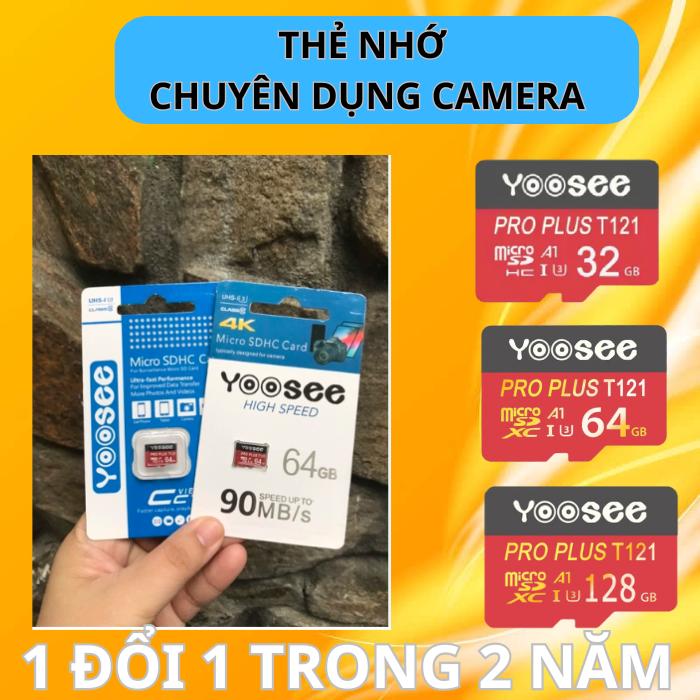 Yoosee Thẻ Nhớ Micro SDHC 32GB/64GB/128GB Chuyên Dụng Cho Camera Bảo Hành 1 Đổi 1 Trong 2 Năm Dung Lượng Cao Tốc Độ 90MB/s