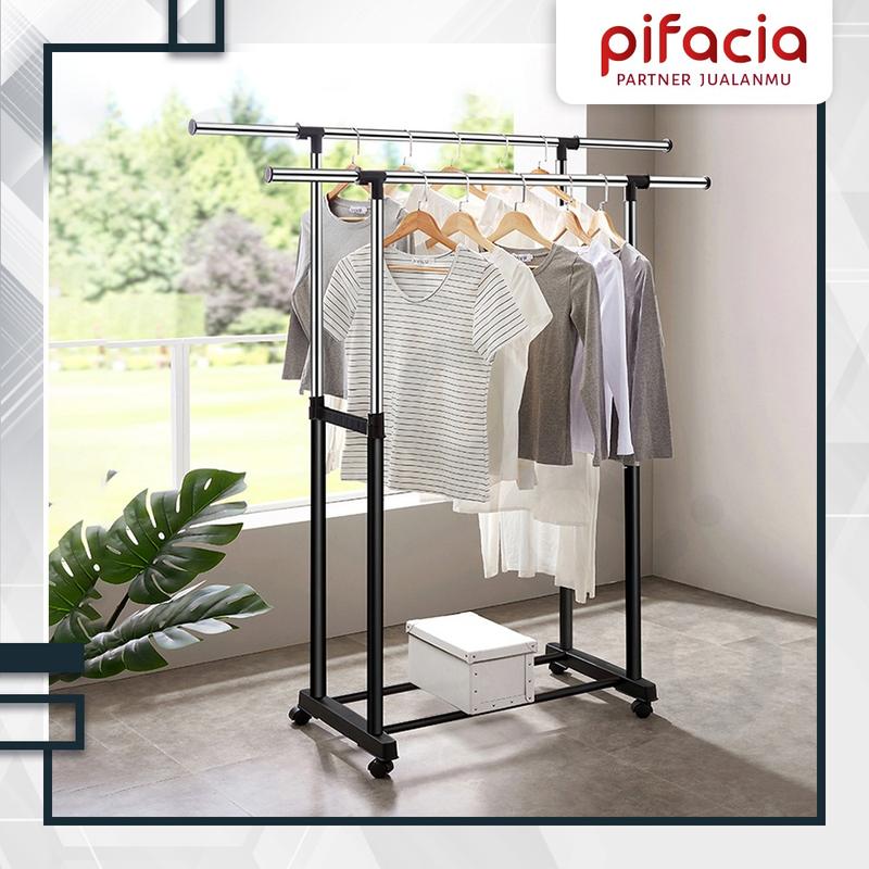 PIFACIA Stand Hanger Rak Gawang Double 0