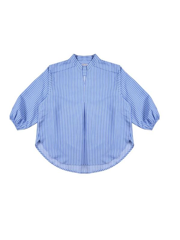 Greenlight Kemeja Wanita Biru Stripe Shirt 3/4 Sleeve Blouse Mikiya HP-N04012521 0