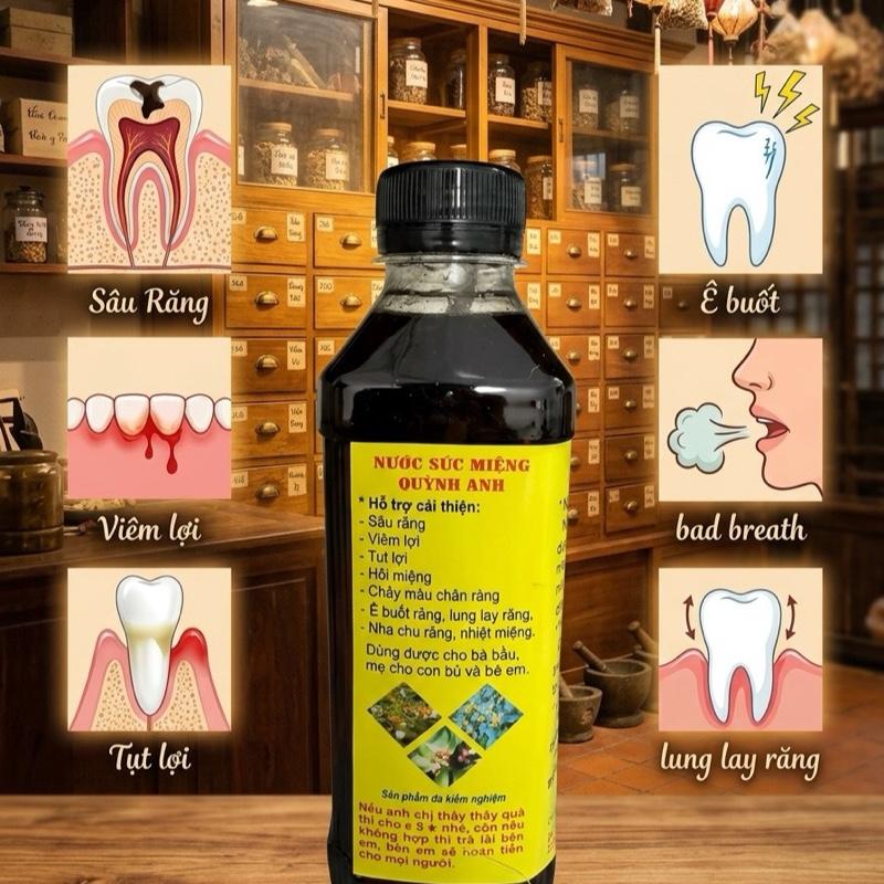 1 chai thảo dược sâu răng, hôi miệng ,viêm lợi gia truyền 350ml - Thảo dược…