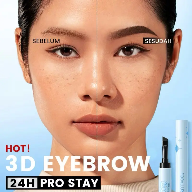 FOCALLURE 2 in 1 Eyebrow Pomade Eyebrow Cream Eyeliner Gel Waterproof Long-lasting Makeup Alis Pomade Krim FA-E23 5