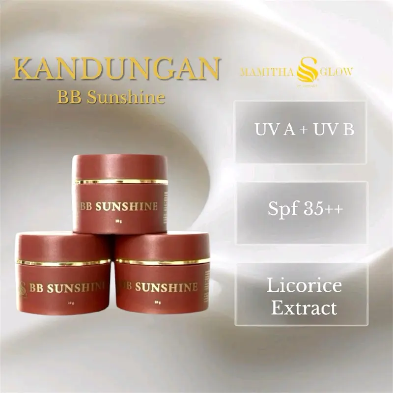 BB SUNSHINE (BB SUNSCREEN) BY MAMITHA GLOW Perawatan Wajah Mencerahkan Glowing 4