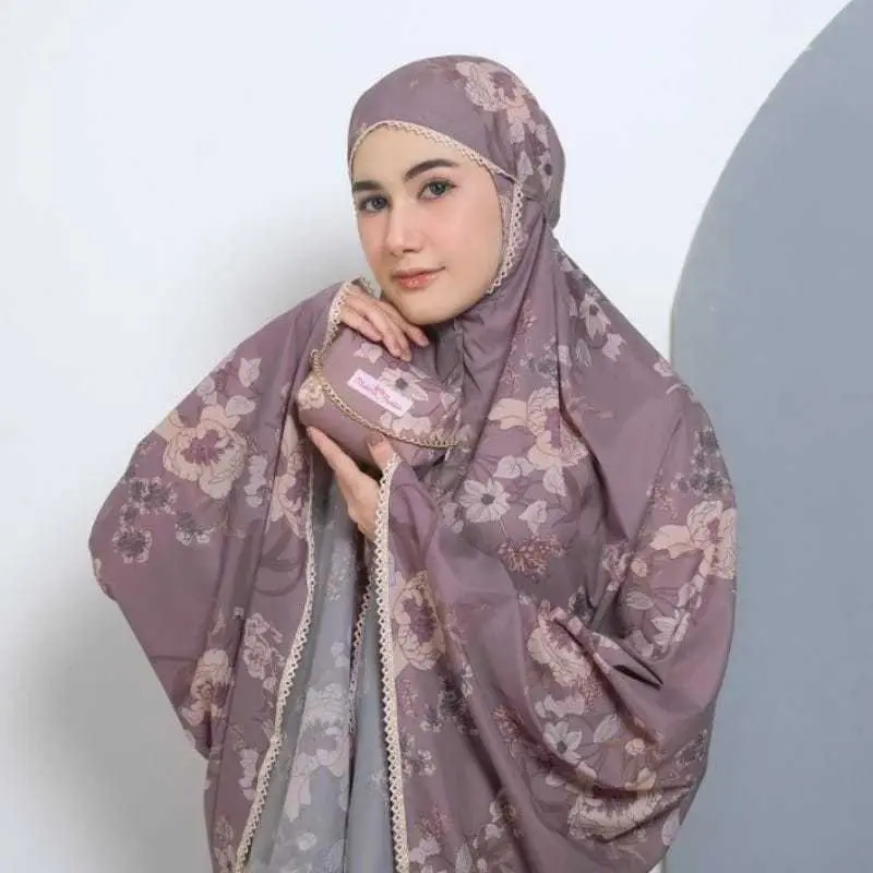 Mukena Korea Premium Motif 2in1 Mini Pouch Travel