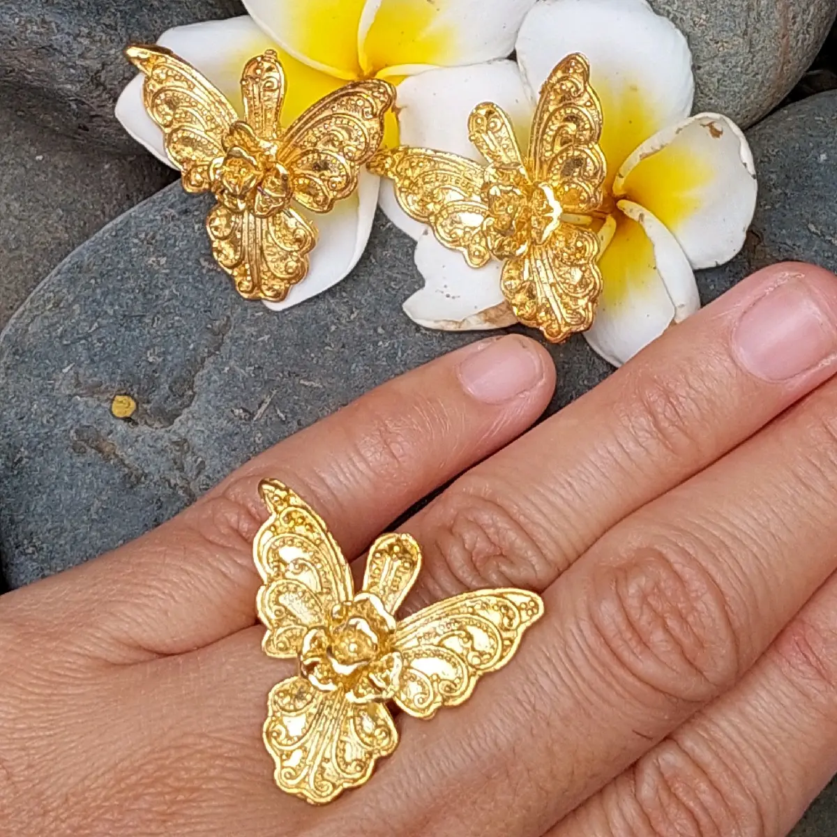 Subeng atau giwang bali + cincin