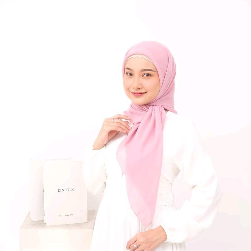Kerudung Wanita Segiempat Bella Square Premium - Basic, Muslim Nyaman 1