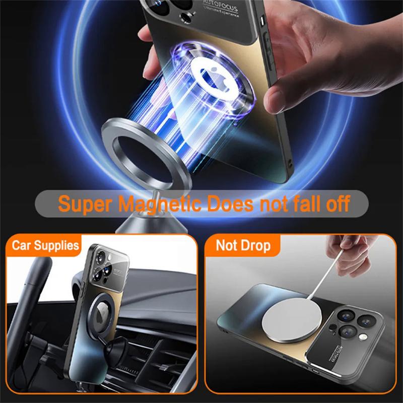 Product Introduction of Bumper matte magnetic for MagSafe Wireless Charging Case for iPhone 15 14 Pro Max 13 12 11 glass lens camera protection cover 21