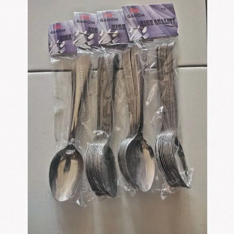COD 12 Pcs Sendok GANOM No 189 / Sendok Hotel Prasmanan Caffe / Alat Makan Set Elegant Kitchenware 1