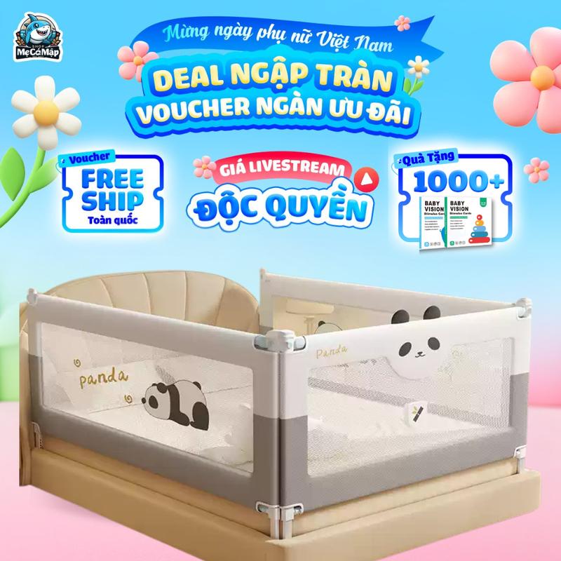 [MEGA LIVE 10.10] Thanh Chắn Giường Pakey Bản Cải Tiến Nâng Hạ Dễ Dàng Chiều Cao Tối Đa 105cm, Khóa Chốt An Toàn - S1