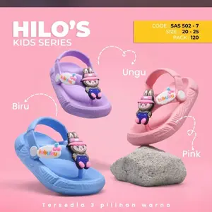 Sendal karet anak labubu model capit talincang