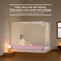 Gambar [PROMO] Medoga Kelambu Tidur Minimalis Anti Jatuh Anti Nyamuk Tenda Bayi & Dewasa Jumbo Kotak 120 160 180 200 - Pink, 160 x 200 dari kelambu medoga Kota Tangerang Selatan 5 Tokopedia