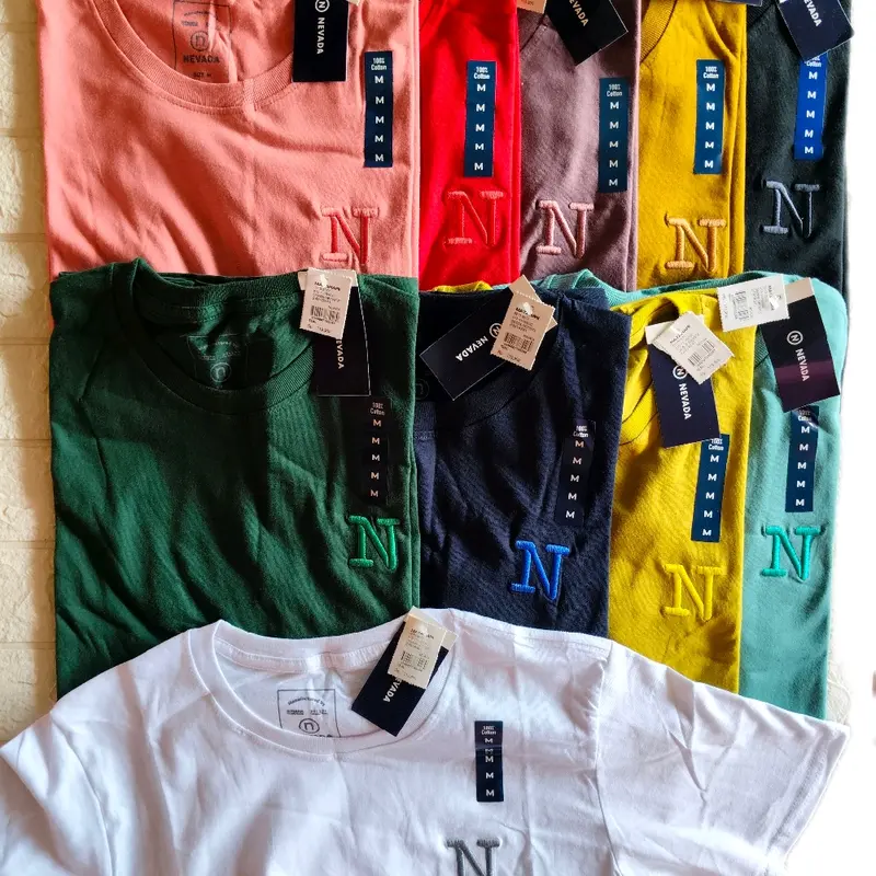 Kaos Lengan Pendek N Unisex N V D dari Katun Combed24s Pria Wanita 7