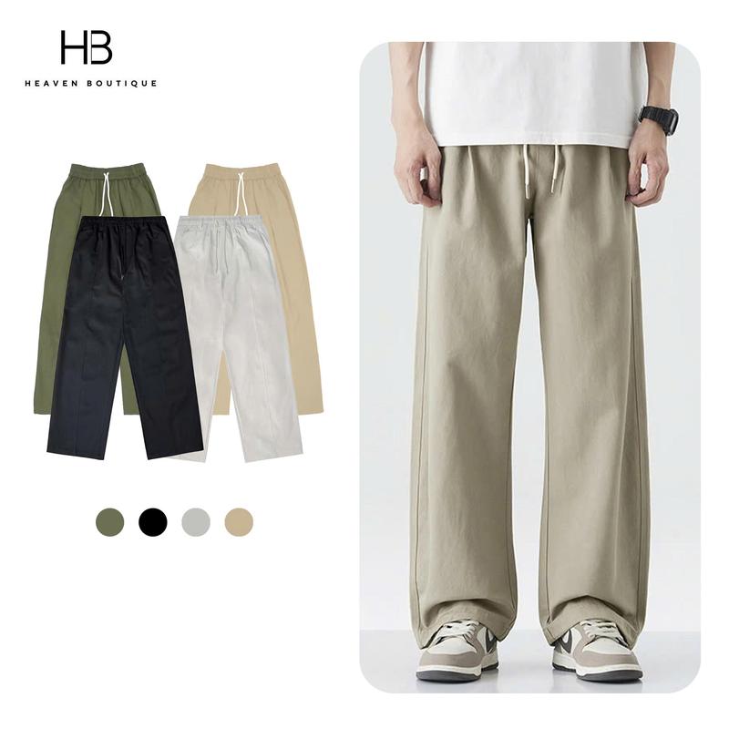 NEW 2025 Quần Kaki Nam Local Brand HEAVEN Cạp Chun Ống Rộng Vải Mềm Mịn Đứng Form
