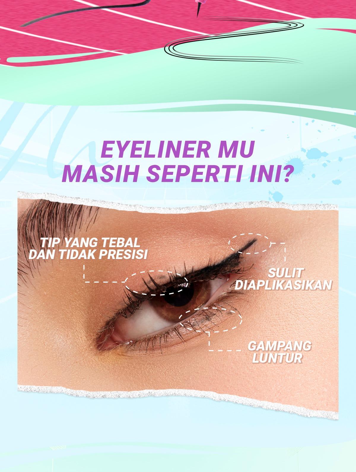 DAZZLE ME Lock & Wing! Duo Eyeliner Series Hyper Stay and Hyper Slim Smudgeproof Transferproof Waterproof Eyeliner Precise Tip DAZZLE ME Lock & Wing! Duo Eyeliner Series Hyper Stay and Hyper Slim Smudgeproof Transferproof Waterproof Eyeliner Precise Tip