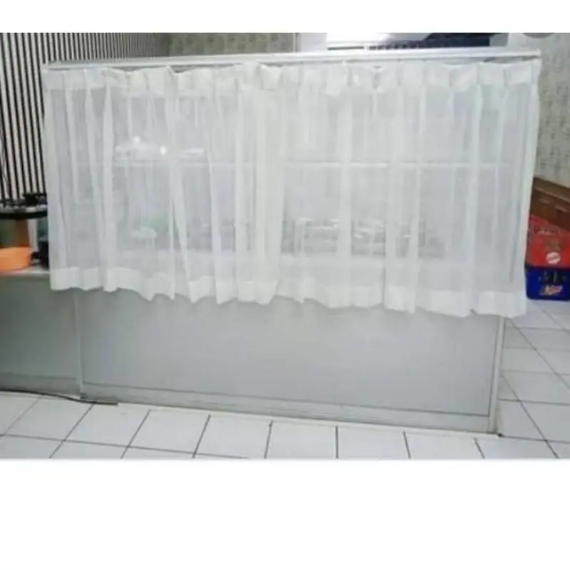 BISA COD [ JENDELA ] BISA COD Gorden Vitrase PUTIH POLOS WARTEG Curtain