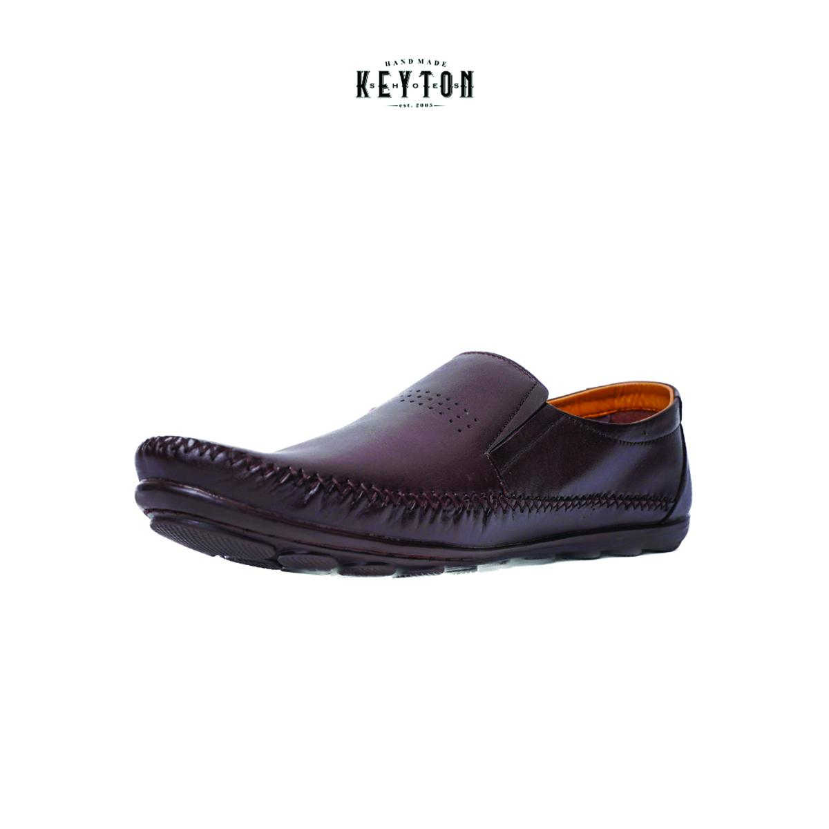 Keyton Leather PRATO MAROON Sepatu Formal Pria Kulit Asli
