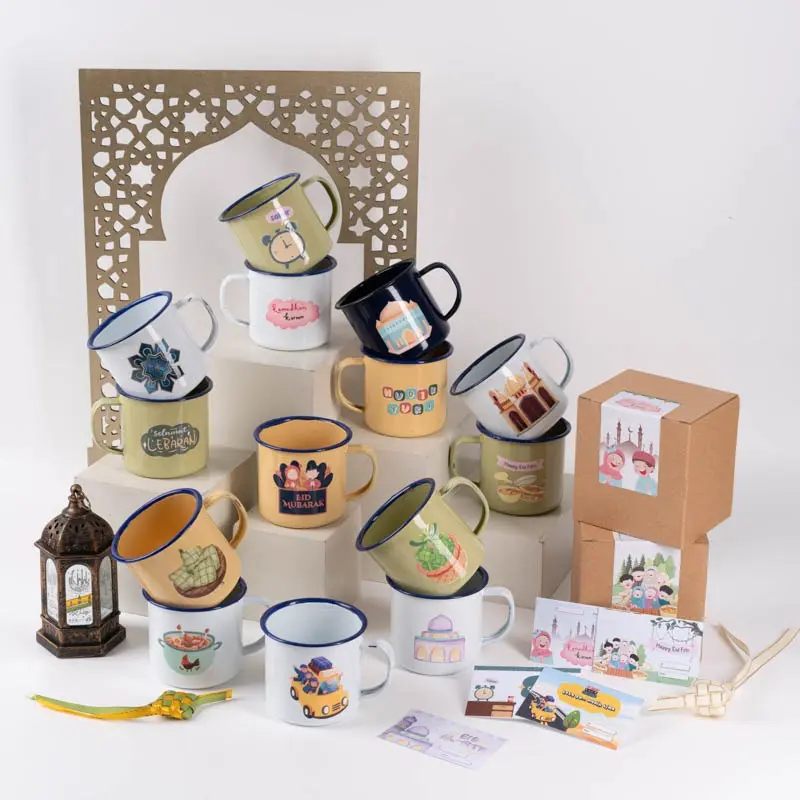 Hampers Ramadhan Lebaran Idul Fitri Mug Cangkir Enamel Free Ucapan Hang Tag