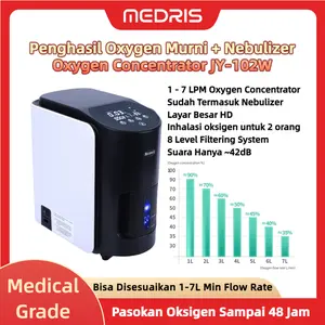 MEDRIS Alat Penghasil Oxygen Murni JY-102W 1L Oksigen Konsentrator generator Pengganti Tabung Oxygen