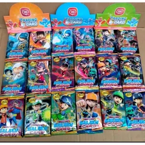 12 Bungkus Mainan Kartu Gbk Karakter Boboiboy Murah / Mainan Kartu Trading Card Boboiboy / Mainan Kartu Terbaru Gunting Batu Kertas Karakter Boboiboy 1 Bungkus Isi 8 Kartu