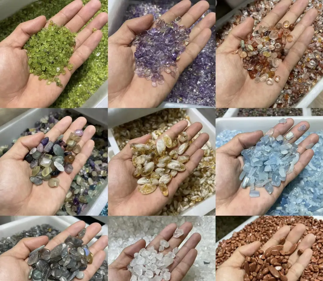 natural crystal polished chips you can join my live to choose material