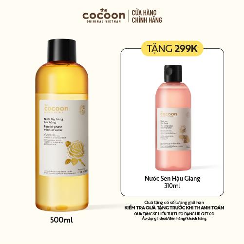 Bigsize - Nước tẩy trang hoa hồng Cocoon tẩy sạch makeup & cấp ẩm 500ml