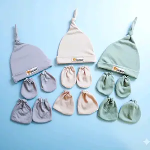 9in1 Set Topi dan Sarung Tangan Bayi Newborn Usia 0-6 Bulan Terbaru Lengkap untuk Bayi Baru Lahir