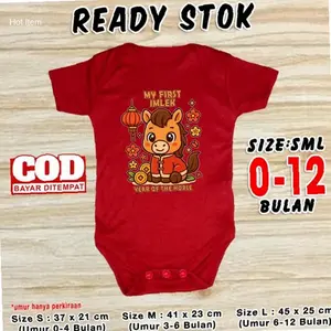 Baju Bayi IMLEK Chinese New Year Angpau Sincia Jumper Baby Romper Lucu Bahan Katun Jersey Anak Pakaian Balita Merah Kaos Kaos Karakter Custom Laki Perempuan Hadiah Hampers Kado Baru Lahir Cewek Cowok 0 6 12 Bulan | Hot Item