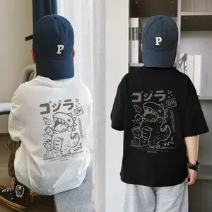 Atasan Baju Kaos Anak Laki Laki Hitam Lengan Pendek Distro Keren Premium - Kids T-shirt (2-12 THN) - Fashion Cotton Katun