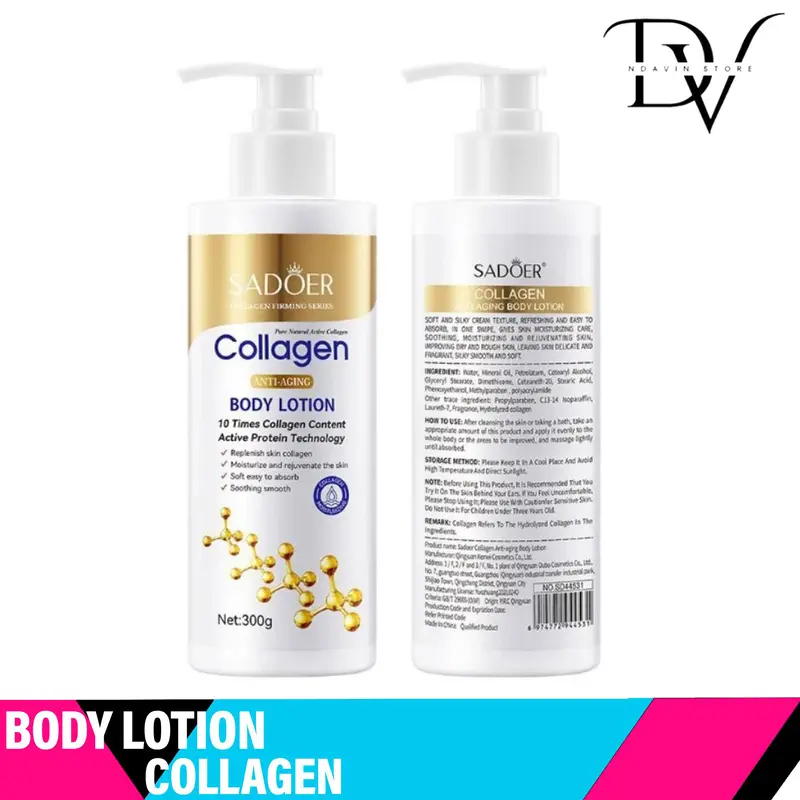 SADOER Collagen Anti-Aging Body Lotion Pencerah Ori pemutih dan Melembutkan kulit 4