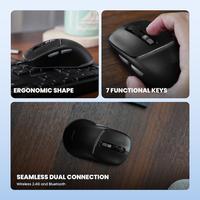 Gambar Rexus Nava Pro Q15 Mouse Office Wireless Silent Click Ergonomic Shape with Co-Pilot - Black dari Starcomp Semarang Kota Semarang 3 Tokopedia