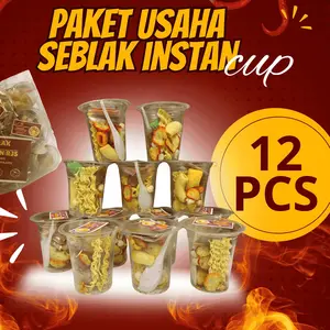 12 BUNGKUS PAKET USAHA SEBLAK INSTAN CUP FOOD