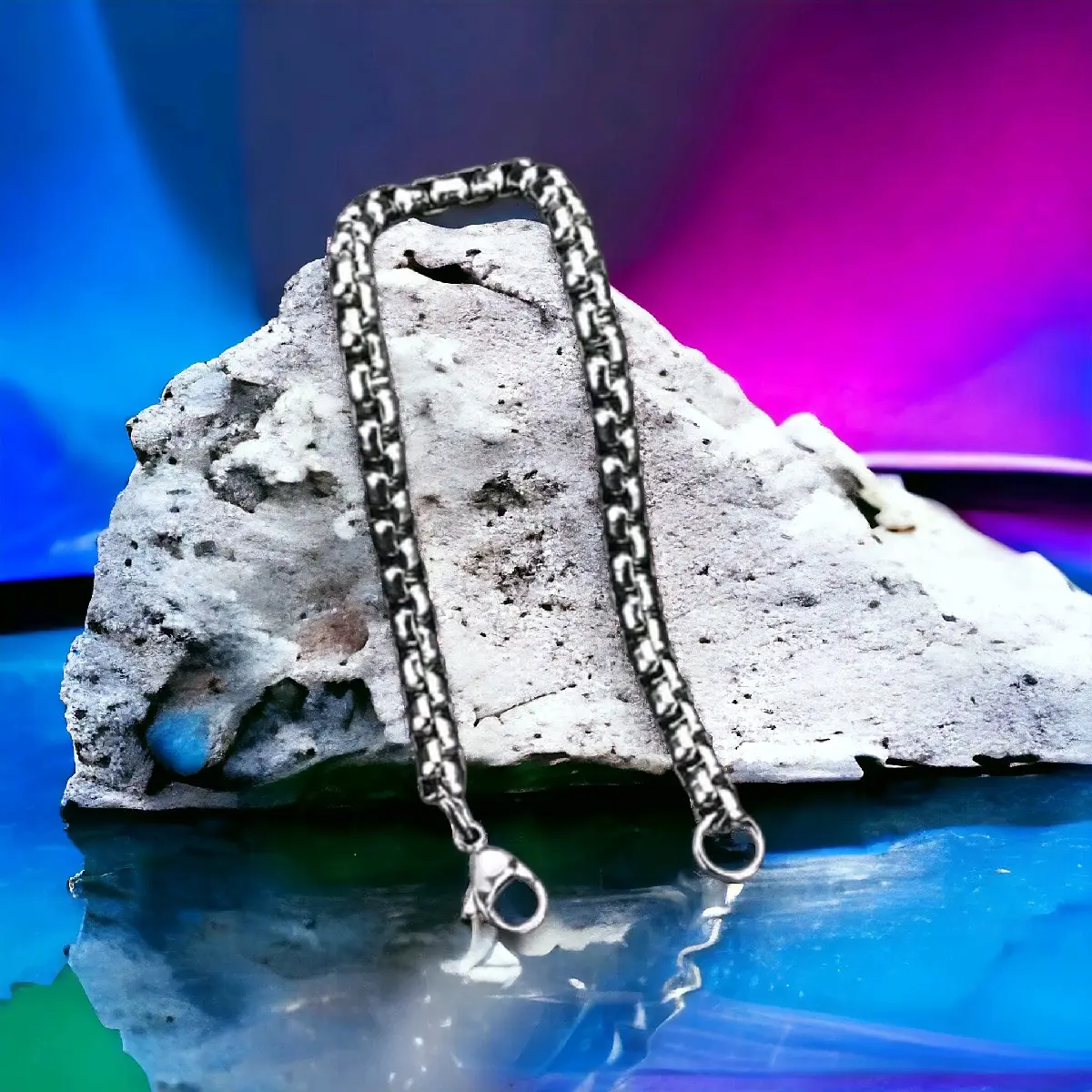 Gelang Rantai Titanium Pria dan wanita Keren Anti Karat dan Anti Luntur