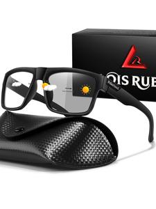 Lentes fotocromáticos con caja y empaque de regalo, diseño unisex para deportes al aire libre, conducción, pesca y más, accesorios de moda para actividades al aire libre
