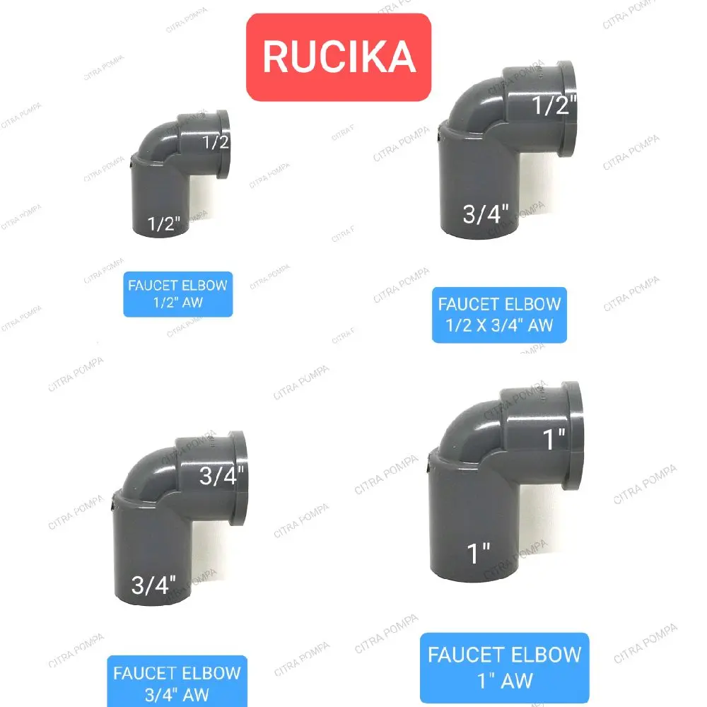 RUCIKA FAUCET ELBOW AW / KENI DRAT DALAM / KDD / KNEE DRATAW