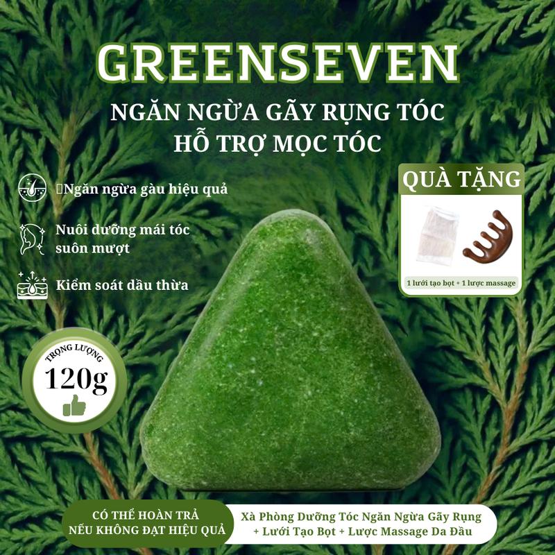 Xà Phòng Gội Đầu Mọc Tóc Chính Hãng Green Seven Thảo Mộc Thiên Nhiên Cỏ Usma Tân Cương Kiểm Soát Dầu Sạch Gàu Ngứa Giảm Rụng Tóc Hói Đầu Nuôi Dưỡng Tóc Làm Dày Nang Tóc Phồng Chân Tóc Thơm Tóc Mỏng Tóc Hư Tổn Khô Phục Hồi Tóc Dưỡng Tóc Sạch Nhờn Dầu Gội