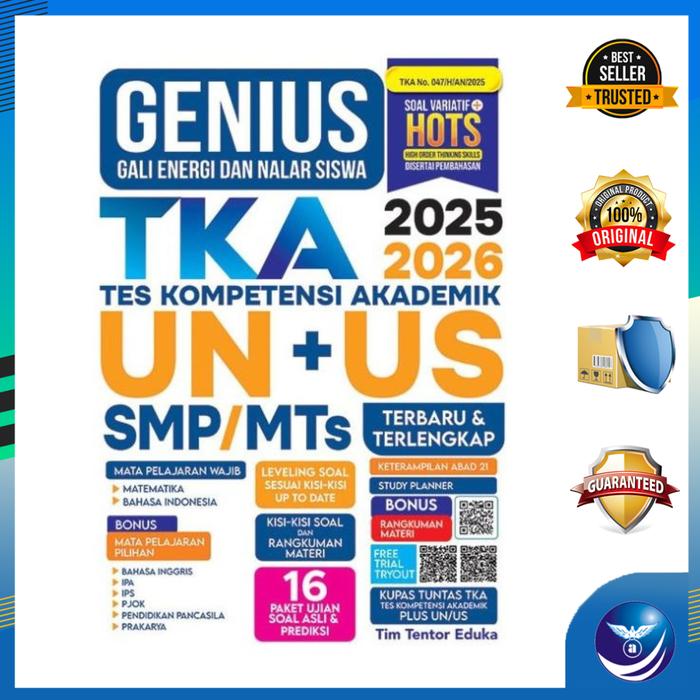 Gambar Penerbit Andi - Buku GENIUS_Tes Kompetensi Akademik (TKA)_UN+US_SMP/MTs dari Andi Publisher Kab. Sleman Tokopedia