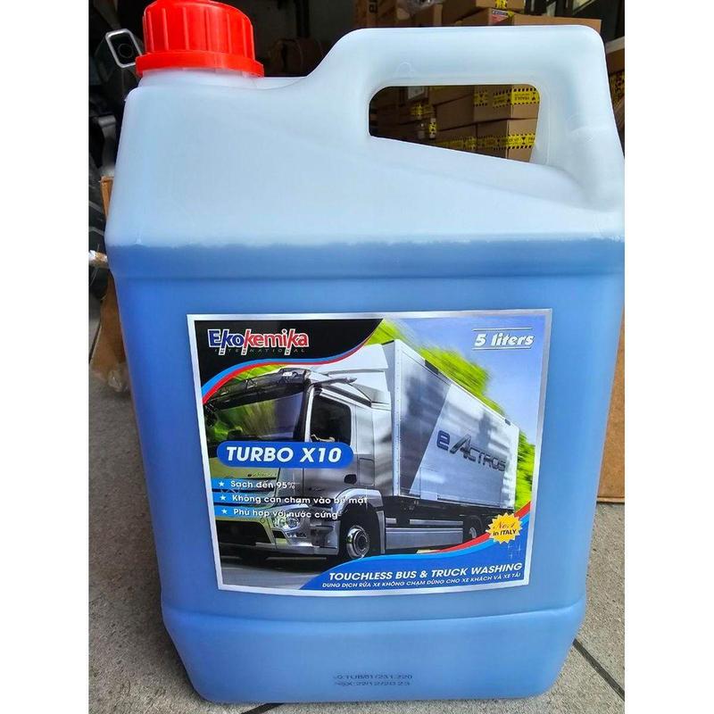 Nước Rửa Xe Không Chạm Siêu Mạnh Ekokemika TURBO X10 5000ml & FANTOM MAX35, UNITECH V3 dung dịch tẩy dầu mỡ máy xúc, Xe Tải
