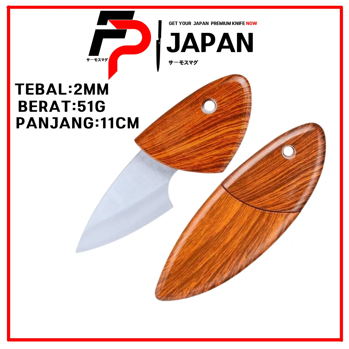 Harga Borong Pisau Mini Pemegang Tebal Berkualiti Pisau Buah Buahan Parcel Knife Fruit Knife Pisau Jepun FN50 Kitchenware