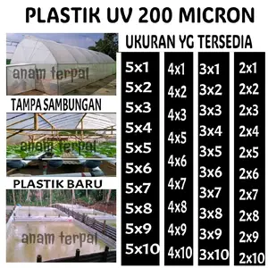 plastik uv lebar 5m lebar 4m lebar 3m dan lebar 2m tebal 200 micron