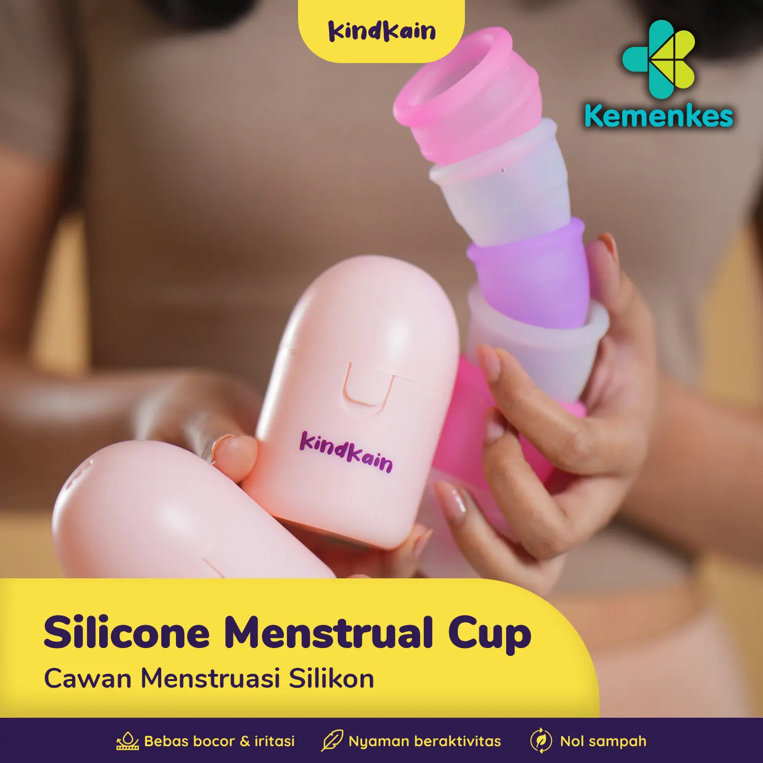 KindKain Silicon Menstrual Cup / Cawan Menstruasi Silikon