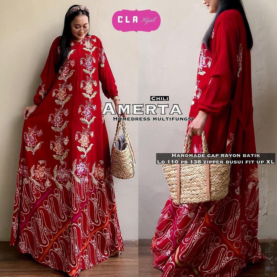 Gamis Amerta - Batik Cap Bahan Rayon Super Busui Friendly Jumbo - Fashion Wanita - adem murah Karet Lembut Motif Muslim Gamis Amerta - Batik Cap Bahan Rayon Super Busui Friendly Jumbo - Fashion Wanita - adem murah Karet Lembut Motif Muslim