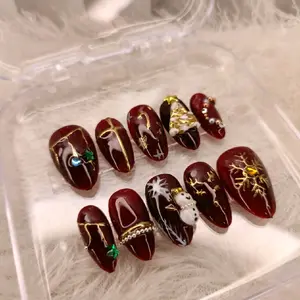 Paket Usaha Nails .aChristmas Edition Red . bisa ganti warna