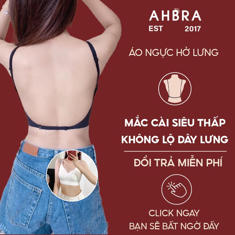 Áo Ngực Hở Lưng Nâng Ngực Nhẹ AHBRA SA09 Mặc Trong Áo, Váy, Yếm Hở Lưng, Trễ Vai