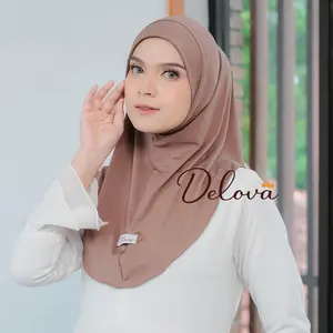 Delova - Khalea Bergo Instan Malay Jersey | Jilbab Kerudung Jersey | Hijab Instan