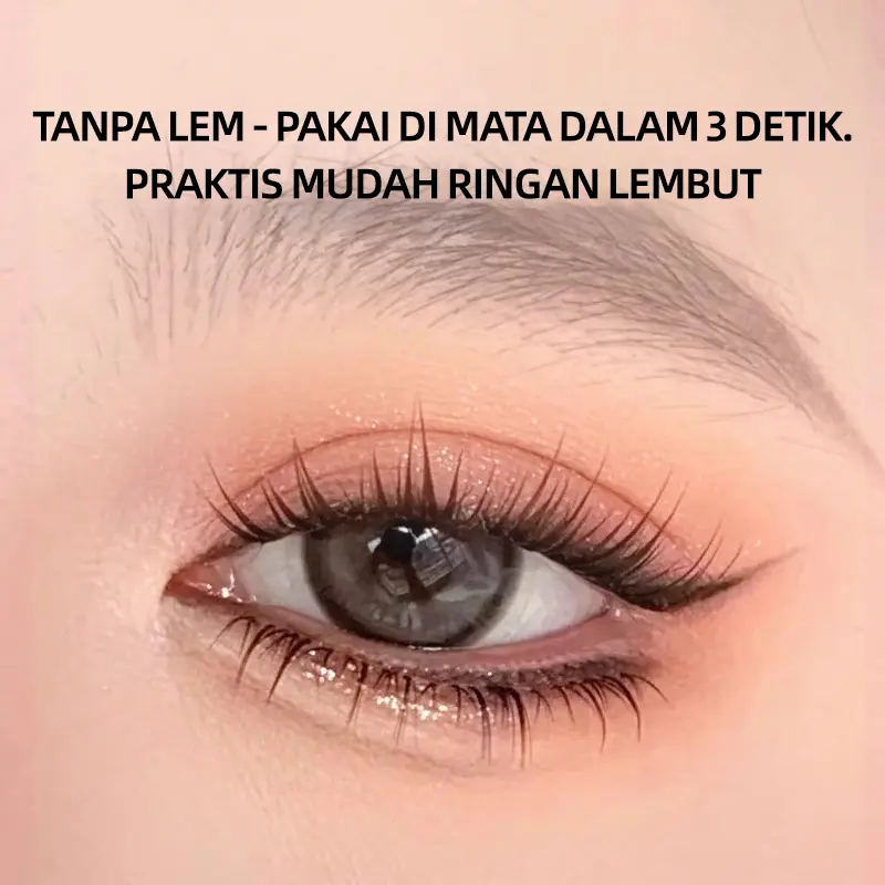 Beauty Plan [Tanpa Lem] COD Bulu mata palsu pemula bebas lem, tidak perlu menggunakan lem, bulu mata palsu dapat digunakan kembali Waterproof dan Reuseable bulu mata tempel tanpa lem maskara waterproof dan lentik softlens natural look 1