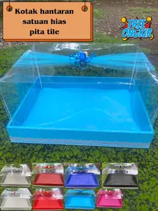 kotak seserahan mika satuan dengan hiasan tile untuk lamaran seserahan  hantaran pernikahan ukuran JUMBO XL L dan M harga termurah list tempat box hantaran