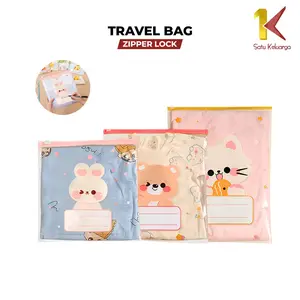 [COD] SK C1242 Travel Bag Zipper Lock Motif Animal Lucu Serbaguna