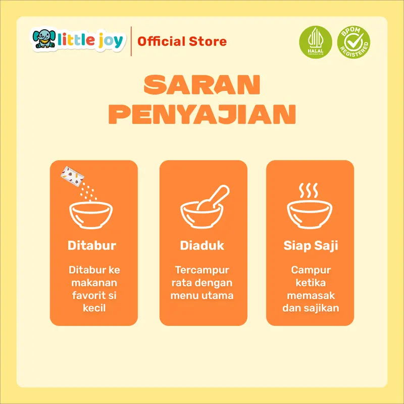 Little Joy Meatmix Twin Pack - Red Bean Cheese & Beef 22 gr @ 2 pcs | Bubuk Tabur untuk MPASI 6 Bulan | Kaya Omega 3 & Zat Besi | daging sapi keju asli | Aman Tanpa Gula & Garam | Praktis dan Bergizi | Tinggi Nutrisi 3
